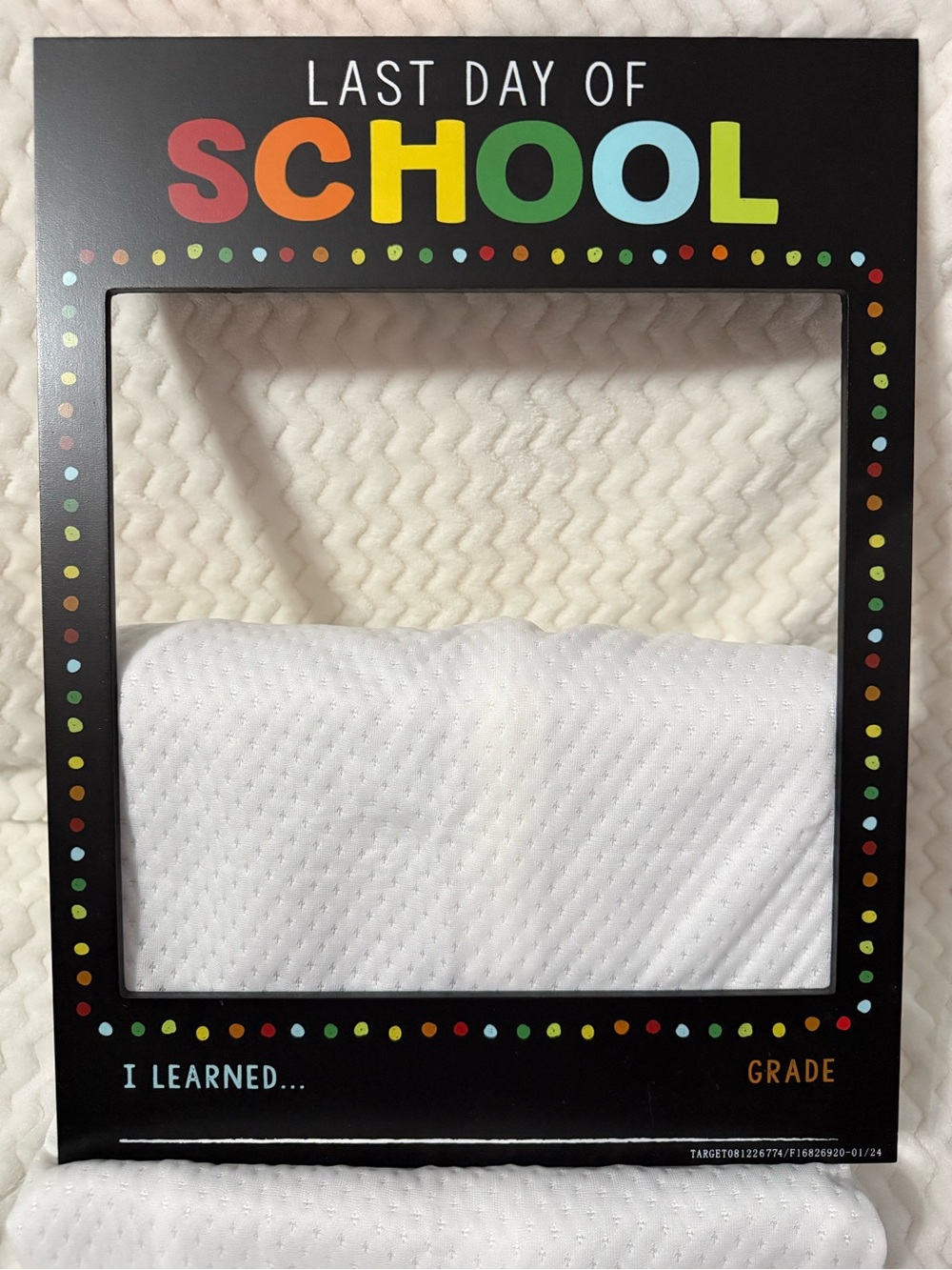 First/Last Day of School Photo Frame - Colorful Lettering
